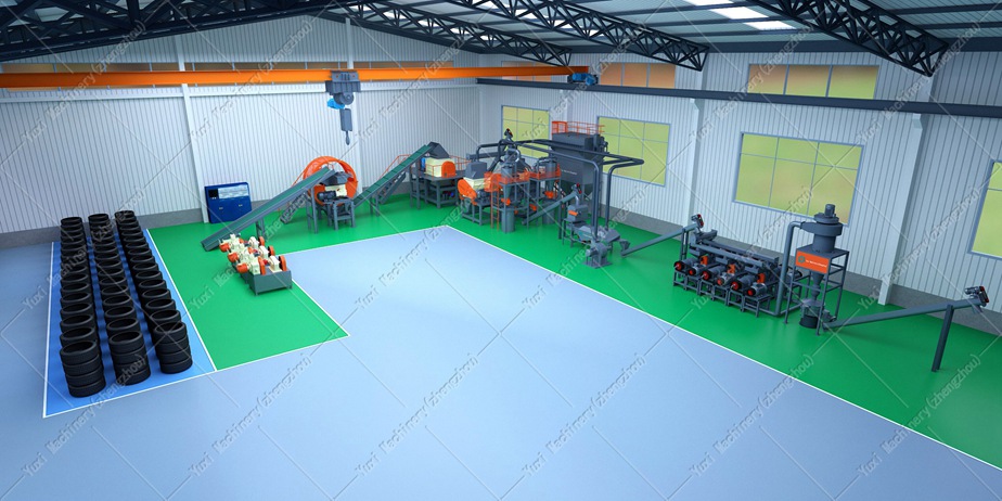 tire recycling line